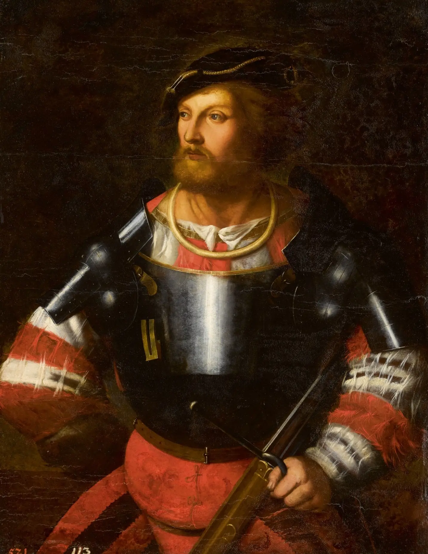 Porträt von Gjergj Kastrioti Skanderbeg. Während Vrana Konti Krujë verteidigte, griff Skanderbeg von außen osmanische Lager und Nachschubwege an.