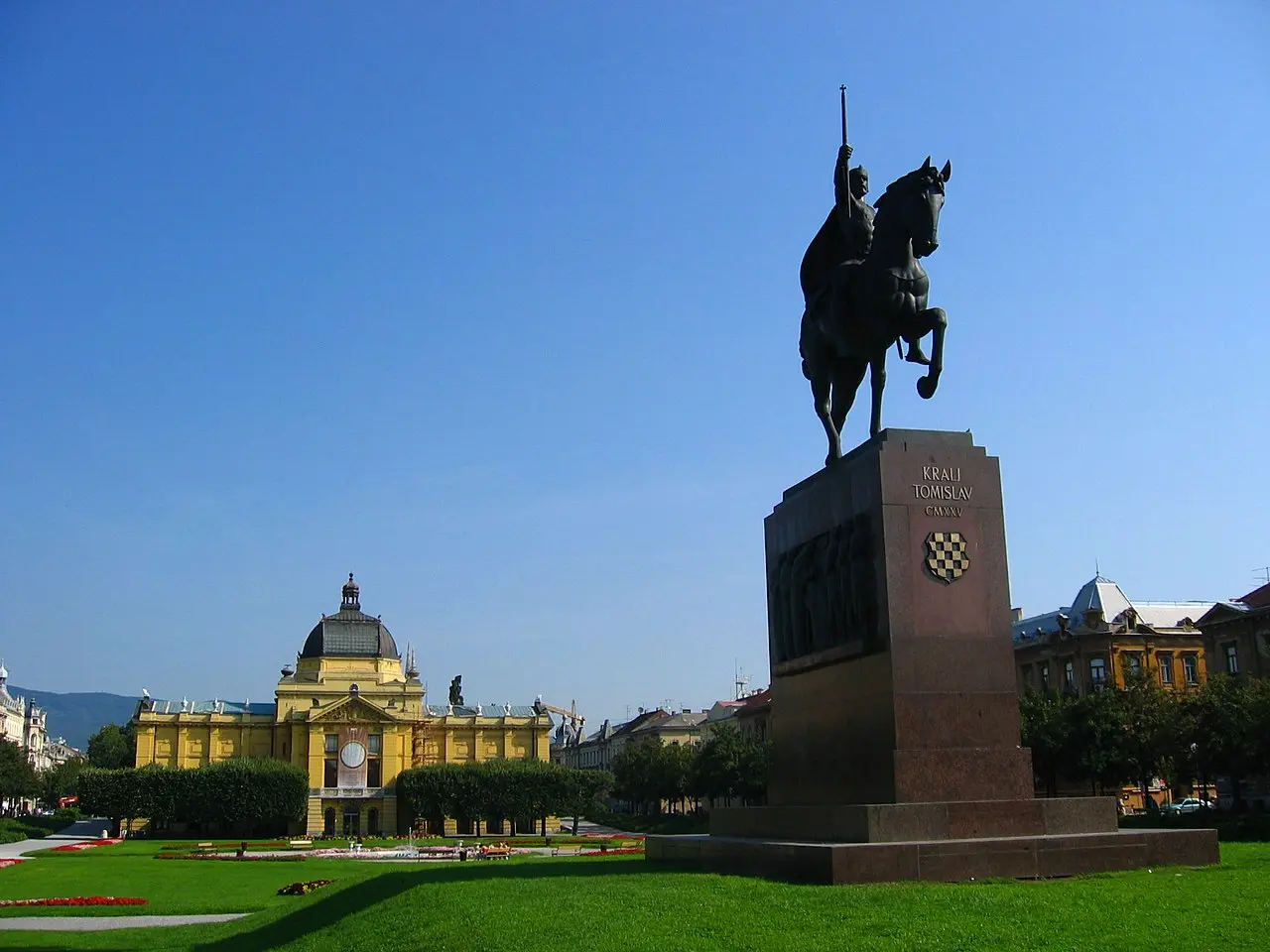 Das Reiterdenkmal König Tomislavs in Zagreb. Es zeigt, wie stark Tomislav später zum Symbol kroatischer Staatlichkeit wurde.