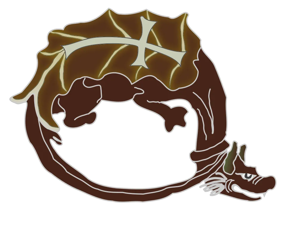 Das Symbol des Drachenordens verweist auf Vlad II. Dracul, den Vater Vlad Drăculeas, und erklärt den Ursprung des Namens Drăculea.